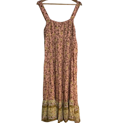 Billabong Womens  Size XL Midi Dress Brown / Green / Multicoloured / Pink  