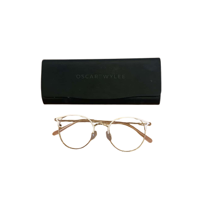 In Case Women's Oscar Wylee Metal Glasses Frame Rose Gold & Gold 