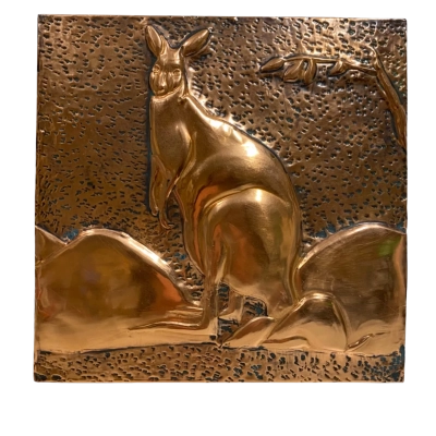 Vintage Copper Kangaroo Picture 