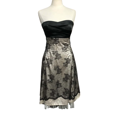 Miss Anne Womens  Size L Strapless Lace Party Dress 
