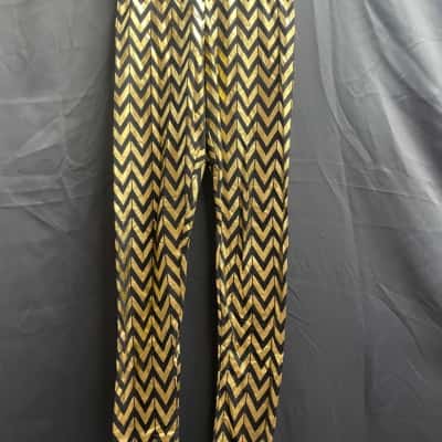 Minkpink Womens Size S Black & Gole Leggings