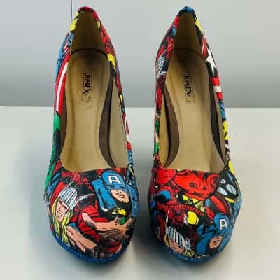 Womens Size 41 Marvel Comic Book Themed High Heels