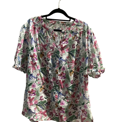  Black Pepper Womens  Size 18 3/4 Sleeve Top Floral RRP $99.99