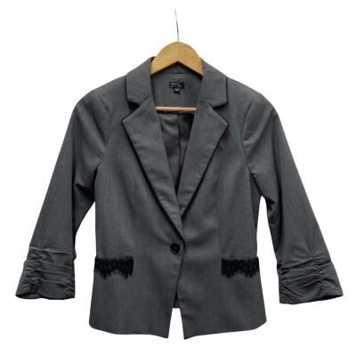 Tokito City Womens  Size 10 Suit Jacket Grey 