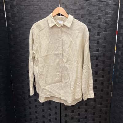 Seed Heritage Womens  Size 8 Long Sleeve Shirt Green / White 