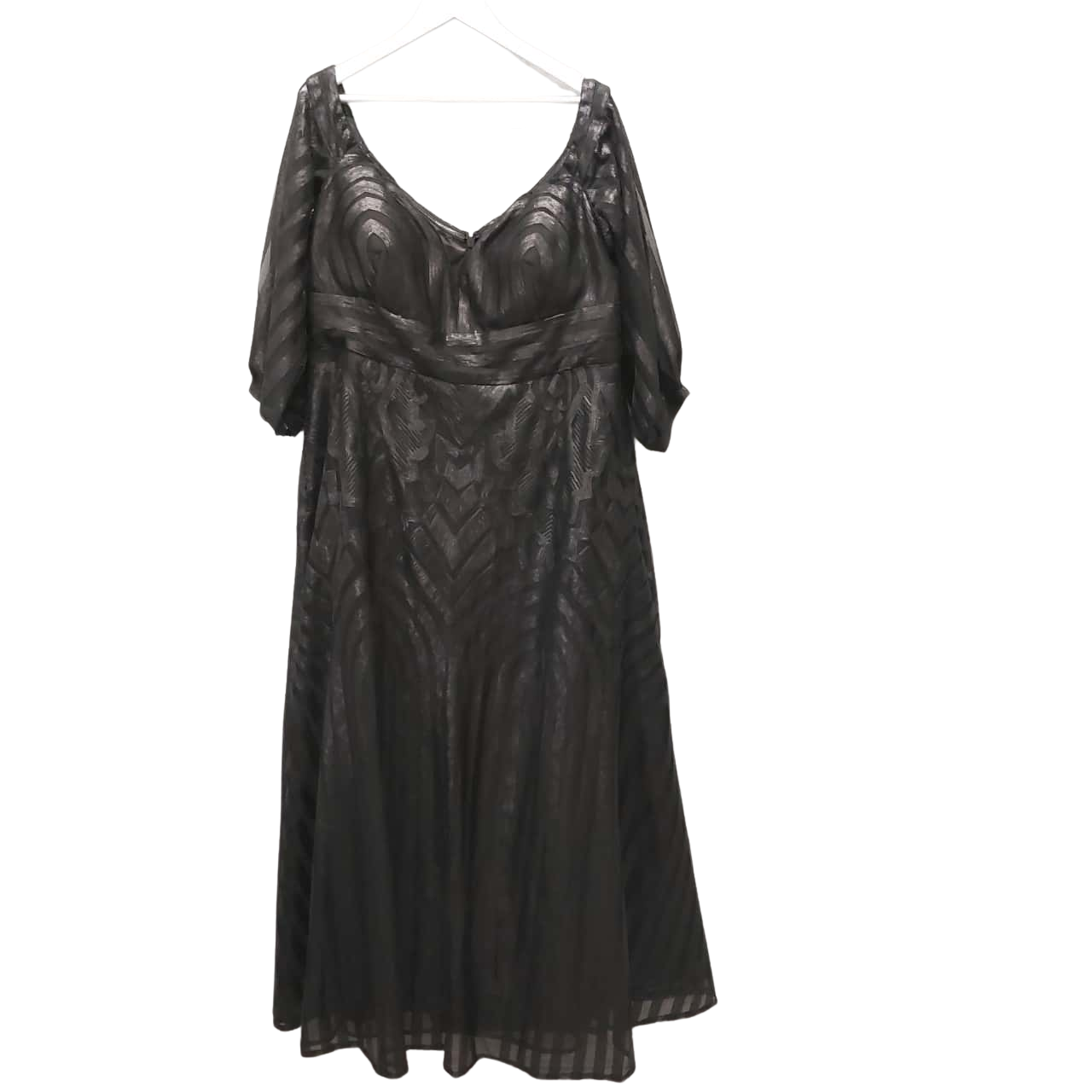 City Chic Womens Size 20 Formal Dress / Maxi Dress / Off The Shoulder /  Short Sleeve Dress Black (s)