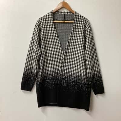 Black Pepper Womens  Size XL Cardigan Checked wool blend G