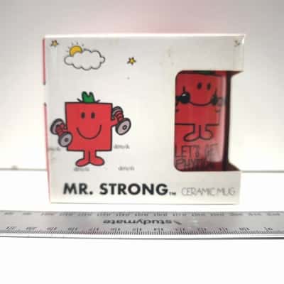 Mr Strong Mr Men Little Miss Ceramic Coffee Mug Boxed Lets Get Physical