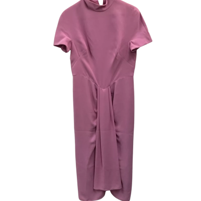 Carla Zampatti Zinnia Crepe Waterfall Dress Pink NWT