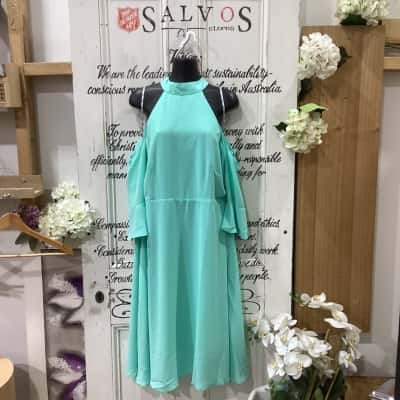 BRIDGEE BRAND! BNWT RRP $129.00! WINDSWEPT ACQUA SLEEVELESS DRESS! Womens  Size 16 Midi Dress / Sleeveless Dress  Green 