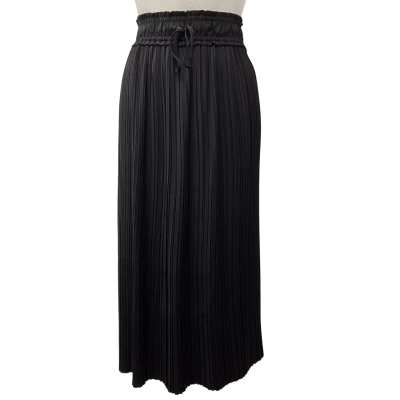 Seed Heritage Black Pleated Midi Skirt Size 8