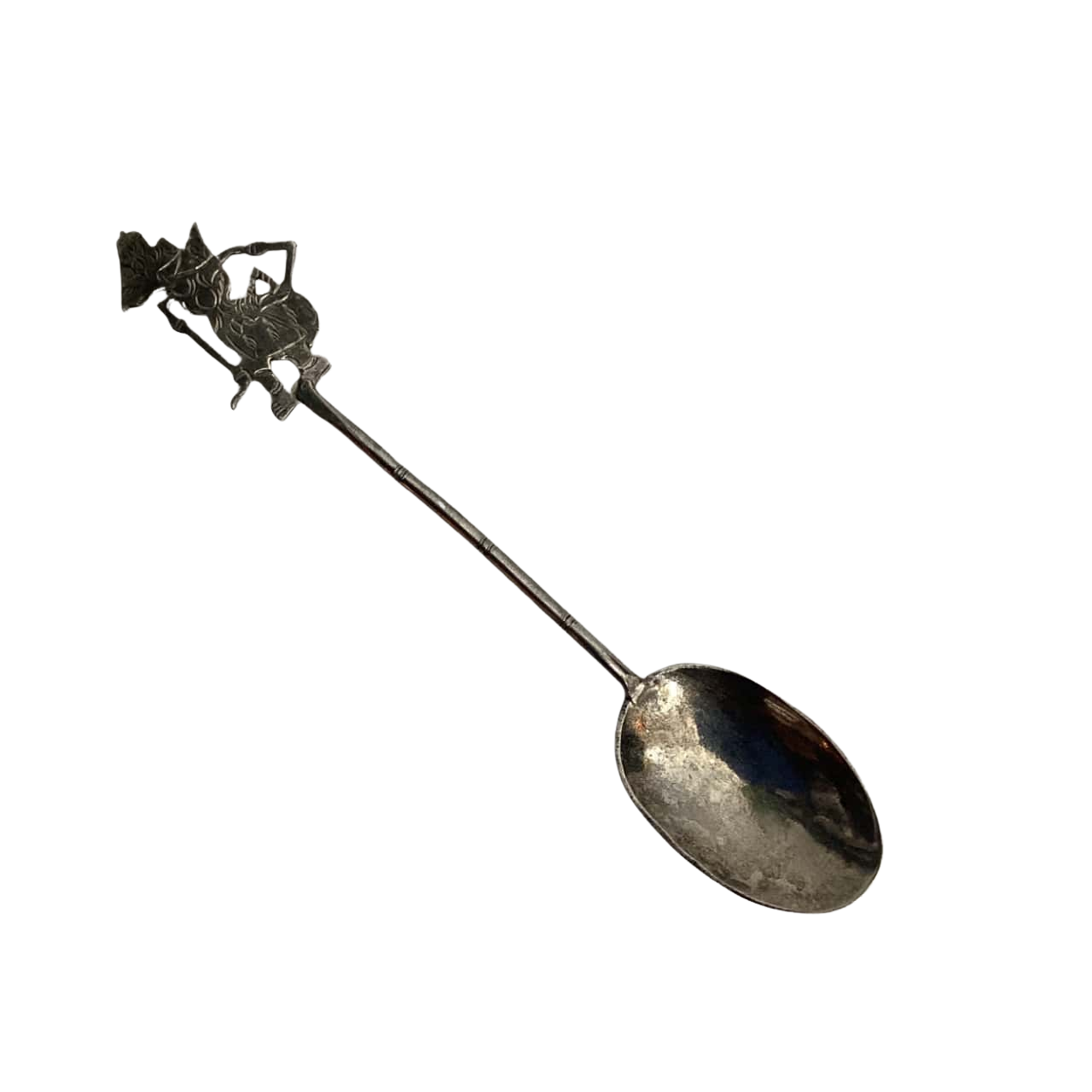 Shdo Spoon Vintage Indonesian Shadow Puppet Spoon (Possibly 925 or 800 Silver - No ...