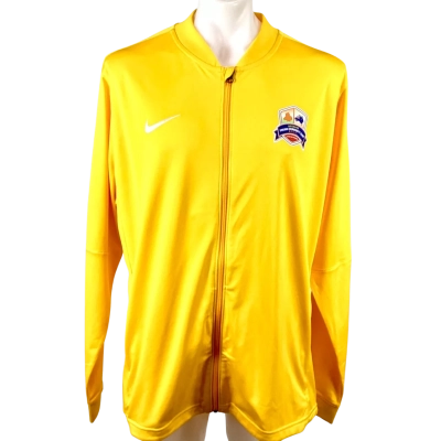 Nike Mens Front Zipper Yellow Jacket (Size XXL)