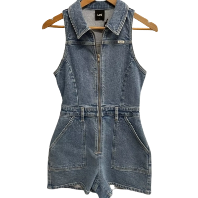 Lee Womens  Size 8 Short Sleeve Playsuit Blue 