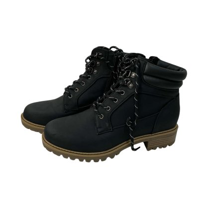 Anitos Black Nubuck PU Lace-Up Boots Size 10