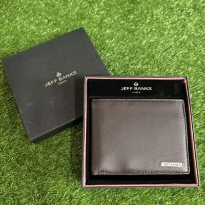 Jeff Banks Dark Brown Leather Wallet (New in Box)