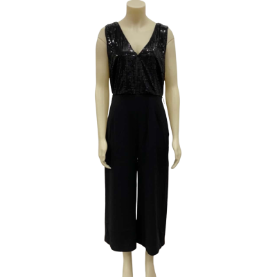  Womens  H & M sequin Size 14 Jumpsuit Black  