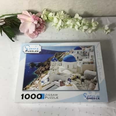 Scenic Puzzles Santorino Greece 1000 Piece Jigsaw Puzzle (new)