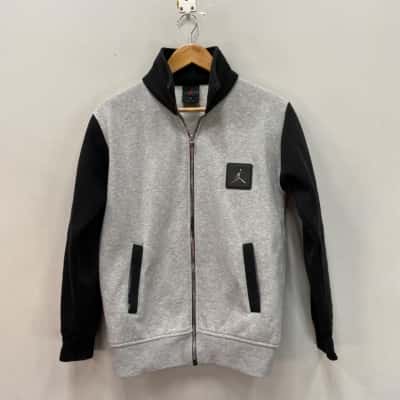 Jordan Mens  Size M Bomber Black  / Grey 