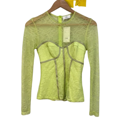 BNWT Cue Womens Size 6 Electric Green Corset Top