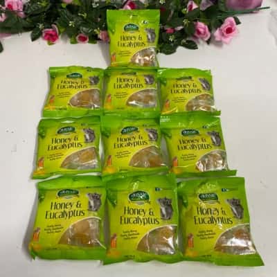 9x  packs honey and eucalyptus 50g drops- low code 
