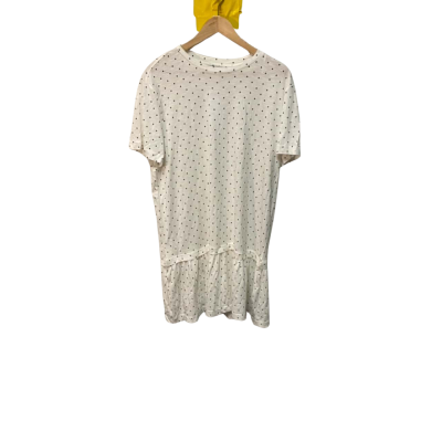 NWT Monkl Womens  Size L Shirt Dress Polka Dot 