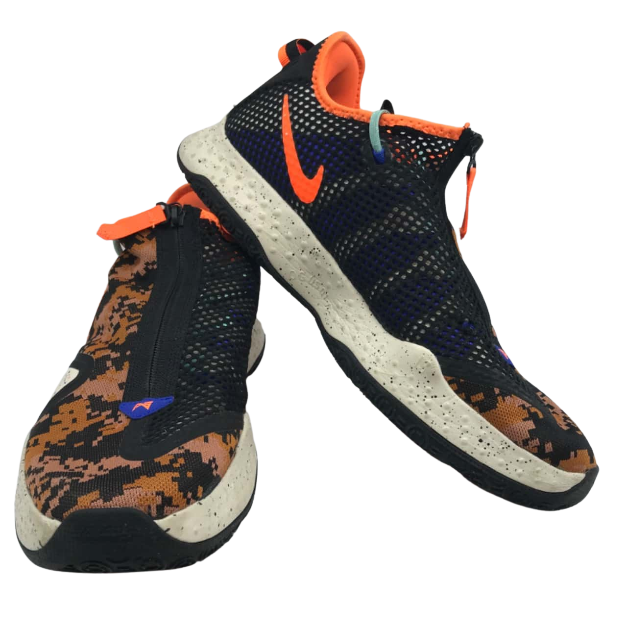 Nike Mens Size 12 (UK) 13 (US) 47.5 (EUR) Black / Orange Zip & Lace Up(s)