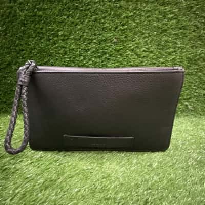 ELK Black Leather Wallet Handbag