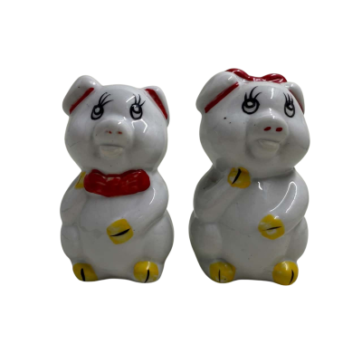 Girl and Boy Pig Salt and Pepper Shakers