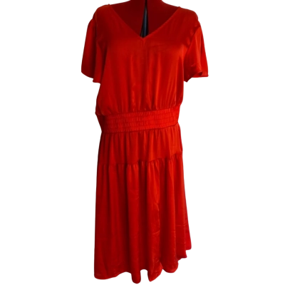 Katies Womens  Size 18 Satin Maxi Dress Red 