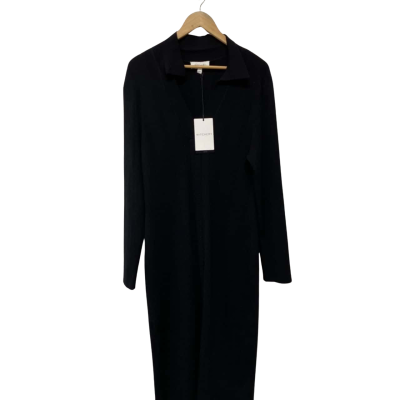 BNWT Witchery Size XXl Black crepe Henley knit Dress RRP$249.95