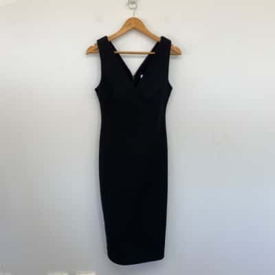 Atmos&Here Black Sleeveless Midi Dress  Size 10 