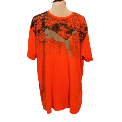 Puma Mens  Size XL Short Sleeve Shirt Orange 