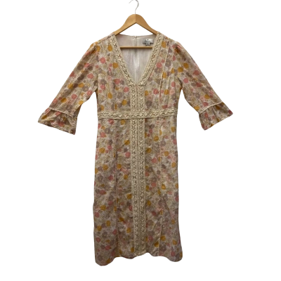 We Are Kindred Women's Size 14AU/10US Pia Floral-Print Multicoloured Midi Dress