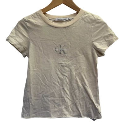 Calvin Klein Jeans Womens Size XS Beige T-Shirt