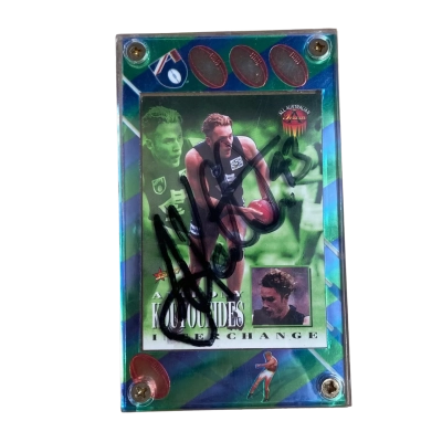 Signed Carlton Blues AFL 1996 All-Australian Card - Anthony Koutoufides