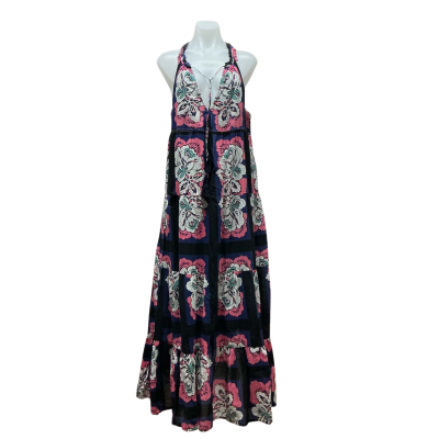 Country Road Womens 100% Cotton Size 14 Maxi Dress Floral / Multicoloured 
