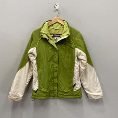 Columbia Womens  Size S Anorak Green / Off White 