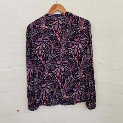 Tigerlily Womens  Size 6 Button Up Top / Long Sleeve Top Grey / Mustard / Navy Blue / Pink  / Purple 