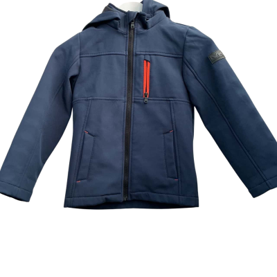 Michael Kors Kids Soft shell fleece lined Size 7 Jacket Navy Blue / Orange 