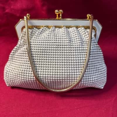 Vintage Park Lane Glomesh Women’s Small Handbag White 