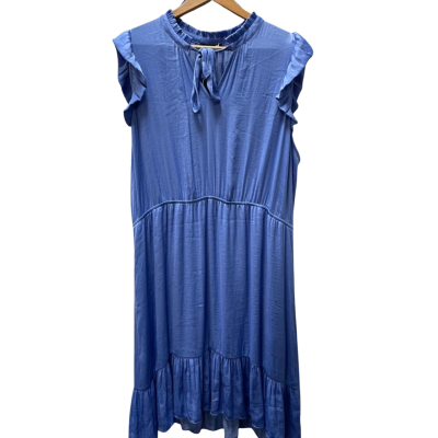 Basque BNWT Womens  Size 18 Midi Dress Blue / Purple 