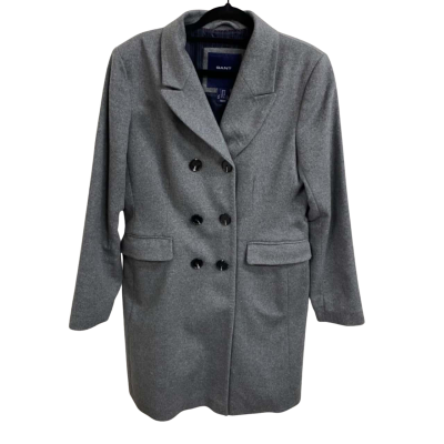 Gant Mens Size M Winter Coat Grey Wool