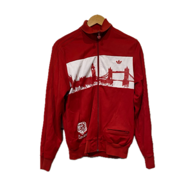 Adidas Mens Jacket Size M Red / White 