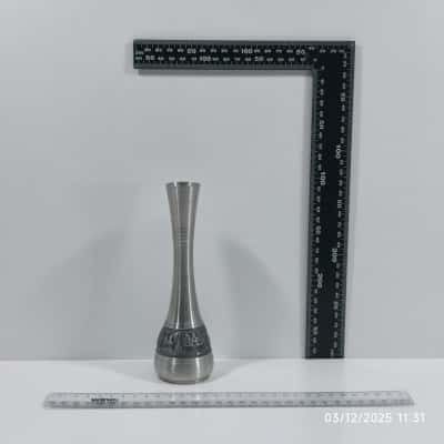 Vintage Oriental Pewter Vase 