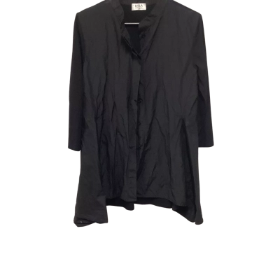 Mela Purdie Womens  Size 14 Button Up Top Black  