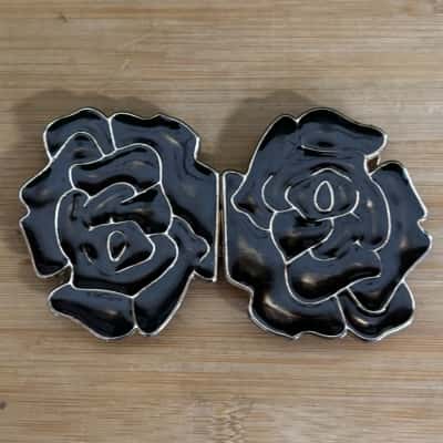 Black Rose Metal Belt Buckles 