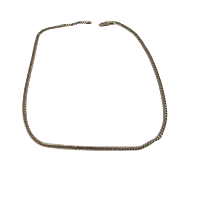 Silver Flat Curb Chain Needs New Clasp 51cm