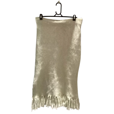 H&M Womens  Size XL Maxi Skirt Cream Mohair Mix NWOT