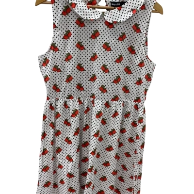 Dangerfield Womens  Size 16 Babydoll Dress Pattern / Red / White 